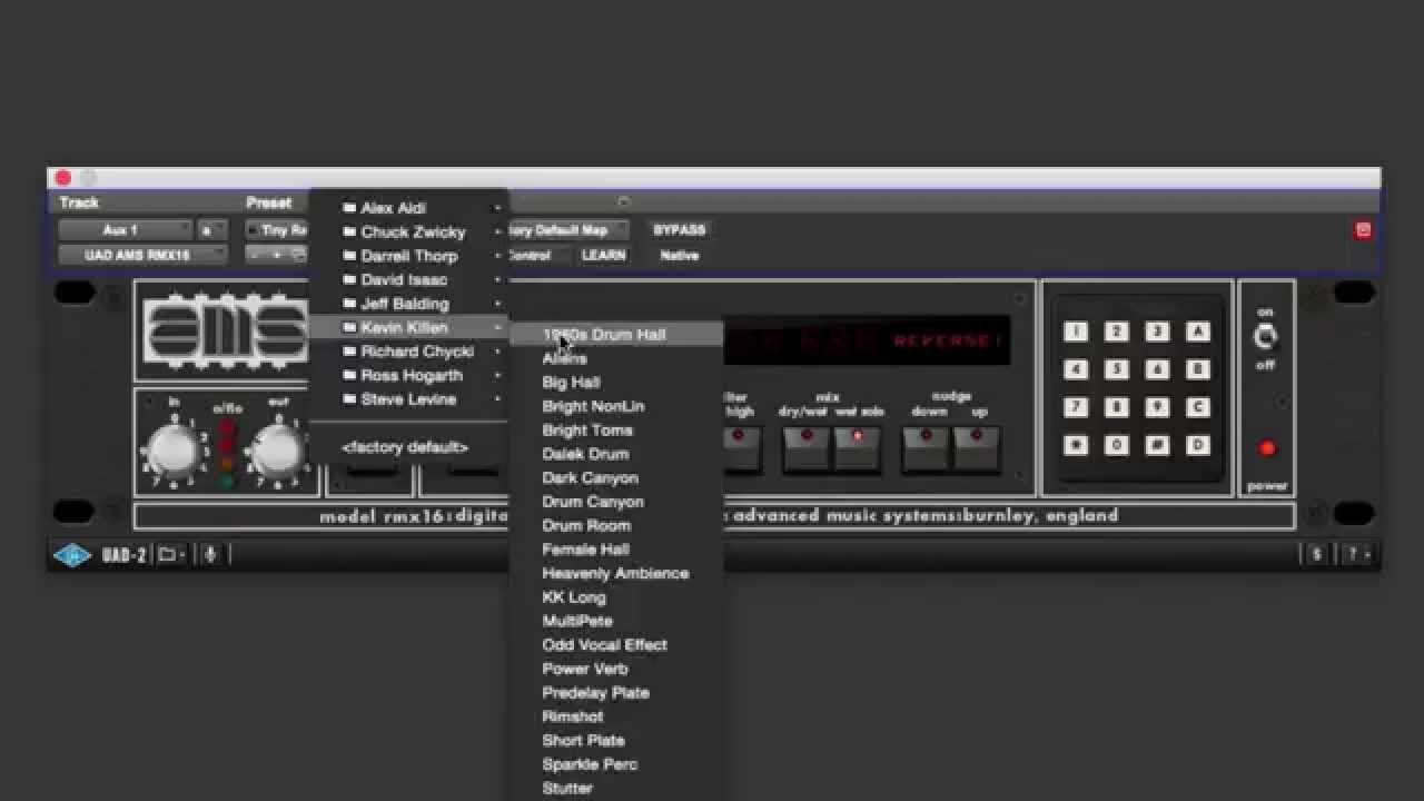 Show And Tell Review Of UAD AMS RMX16 Reverb – YouTube