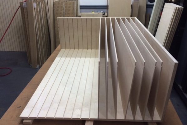 image of a half finished Acoustic Sound Diffuser QRD 17 unit