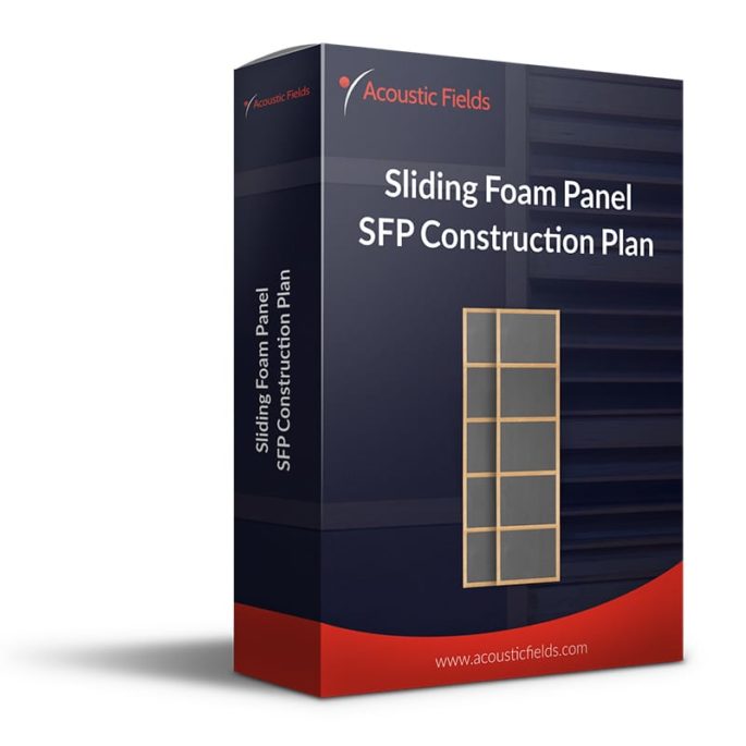 mockup of a Sliding Foam Panel DIY plan