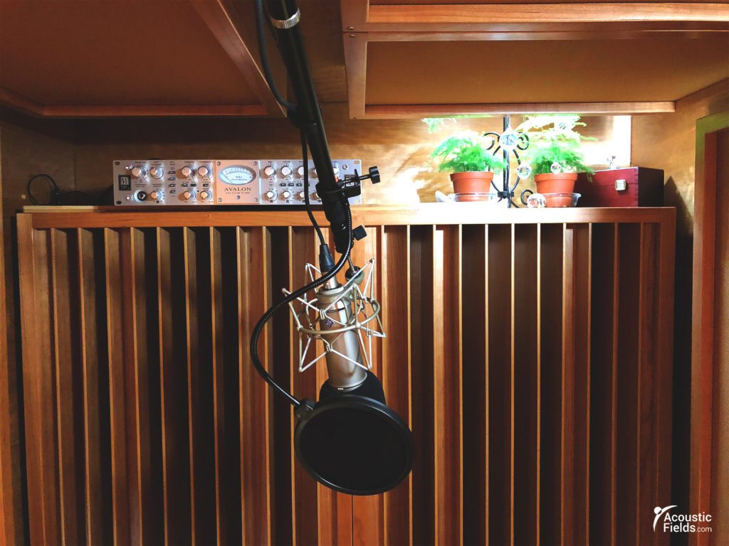 Diffusers in vocal booth