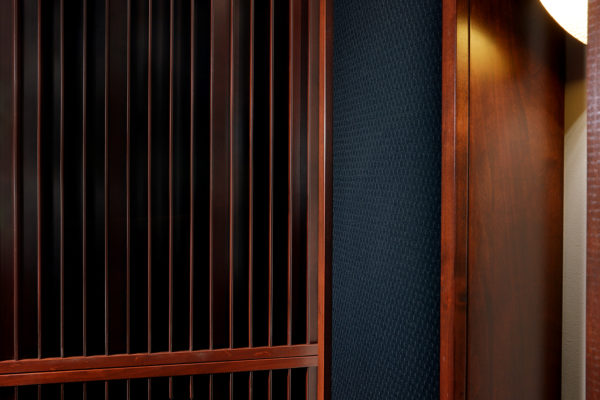 close up of acoustic panels and sound diffuser