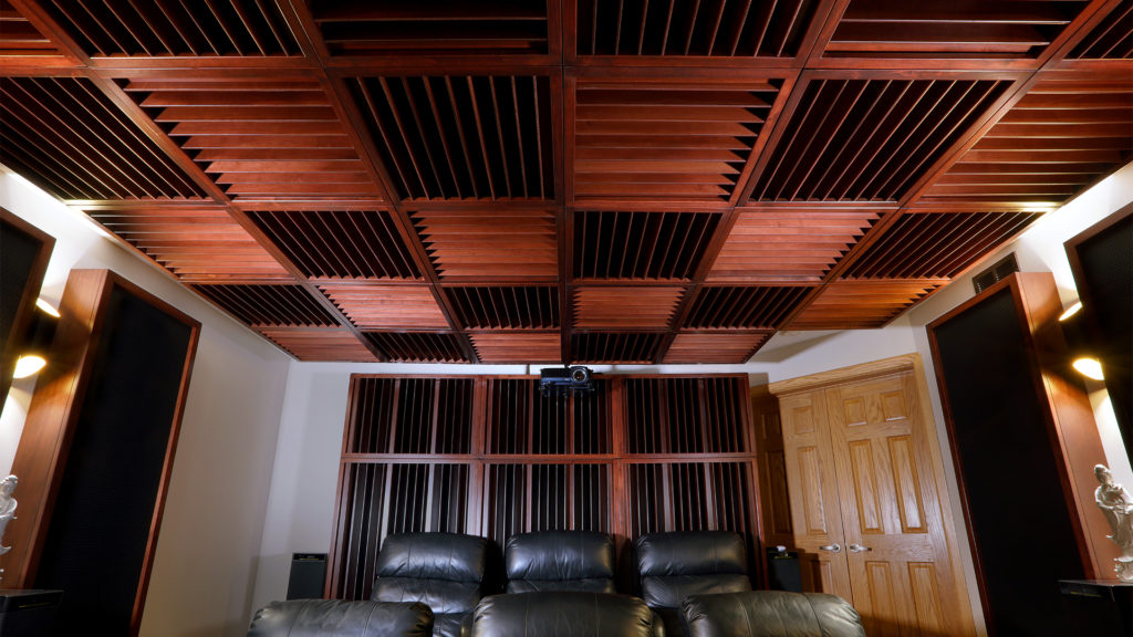 home theater with diffusers