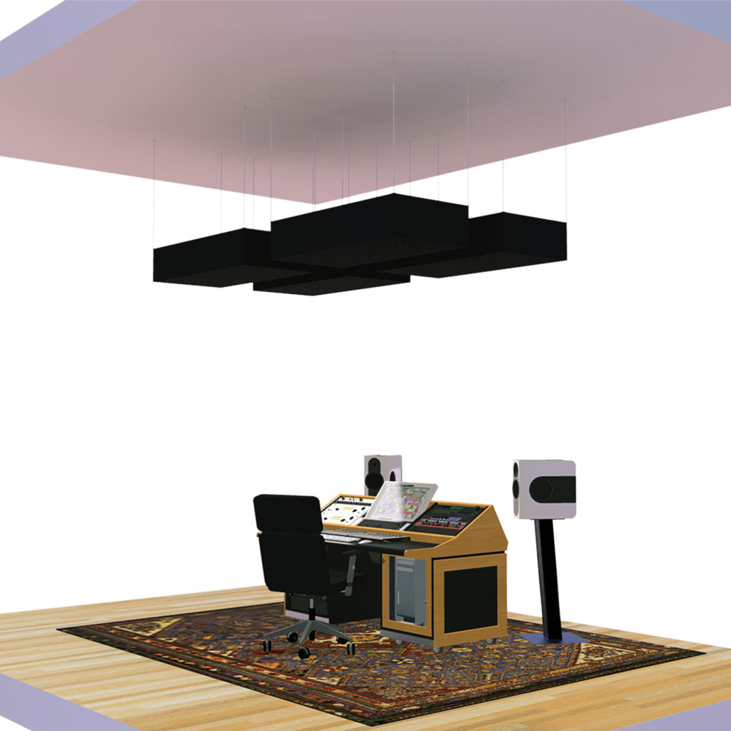 Acoustical ceiling clouds