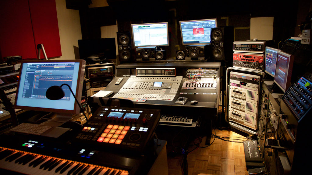 music studio setup