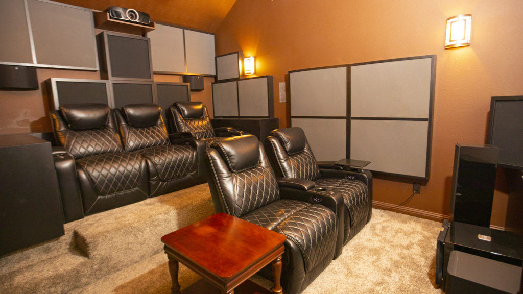 home theater with acoustic treatment
