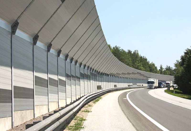 Sound barriers to reduce road noise