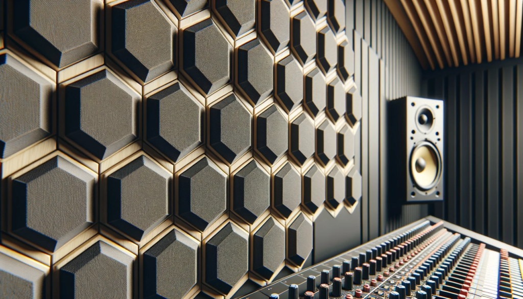 hexagon wall panels in studio