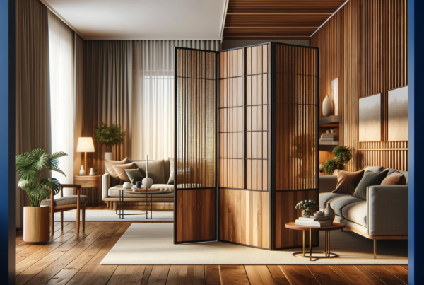 Wood Panel Room Divider