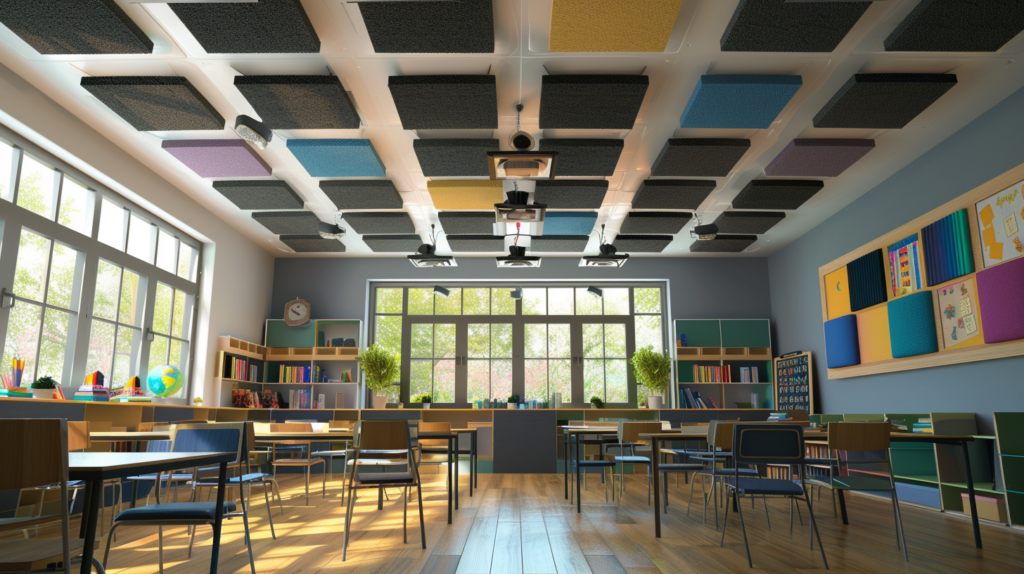 school ceiling acoustic tiles